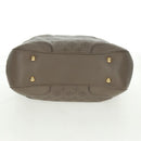 LOUIS VUITTON Mahina Solar Powered PM Bag Leather Taupe M93124 LV Auth 164063V-5