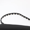 Salvatore Ferragamo Shoulder Bag Nylon Black Silver Auth 164064-8