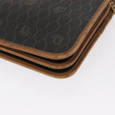 Christian Dior Honeycomb Canvas Chain Shoulder Bag PVC Gray Gold Auth 164065-14