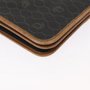 Christian Dior Honeycomb Canvas Chain Shoulder Bag PVC Gray Gold Auth 164065-15