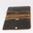 Christian Dior Honeycomb Canvas Chain Shoulder Bag PVC Gray Gold Auth 164065-10