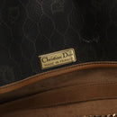 Christian Dior Honeycomb Canvas Chain Shoulder Bag PVC Gray Gold Auth 164065-18