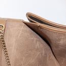 Christian Dior Honeycomb Canvas Chain Shoulder Bag PVC Gray Gold Auth 164065-23