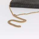 Christian Dior Honeycomb Canvas Chain Shoulder Bag PVC Gray Gold Auth 164065-7