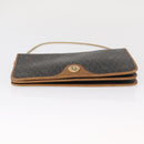 Christian Dior Honeycomb Canvas Chain Shoulder Bag PVC Gray Gold Auth 164065-5