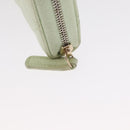 CHANEL Long Wallet Caviar Skin Green Gold CC Auth 164071A-8