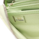 CHANEL Long Wallet Caviar Skin Green Gold CC Auth 164071A-11