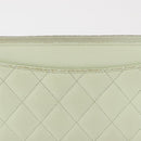CHANEL Long Wallet Caviar Skin Green Gold CC Auth 164071A-3