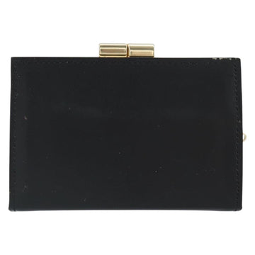 BURBERRY Nova Check Coin Purse Leather Black Gold Auth 164072V - 0