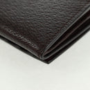 GUCCI Long Wallet Leather Dark Brown Gold 322104 Auth 164074V-11