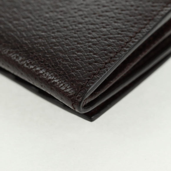 GUCCI Long Wallet Leather Dark Brown Gold 322104 Auth 164074V