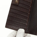 GUCCI Long Wallet Leather Dark Brown Gold 322104 Auth 164074V-14