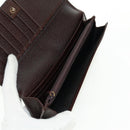 GUCCI Long Wallet Leather Dark Brown Gold 322104 Auth 164074V-15