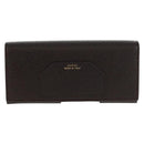 GUCCI Lange Brieftasche Leder Dunkelbraun Gold 322104 Auth 164074V-13
