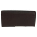 GUCCI Lange Brieftasche Leder Dunkelbraun Gold 322104 Auth 164074V-2