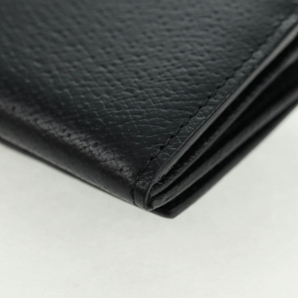 GUCCI Lange Geldbörse Leder Schwarz Silber 322104 Auth 164075V
