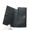 GUCCI Lange Geldbörse Leder Schwarz Silber 322104 Auth 164075V-8