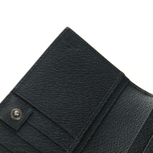 GUCCI Lange Geldbörse Leder Schwarz Silber 322104 Auth 164075V