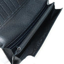GUCCI Lange Geldbörse Leder Schwarz Silber 322104 Auth 164075V-20