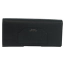 GUCCI Lange Geldbörse Leder Schwarz Silber 322104 Auth 164075V-13