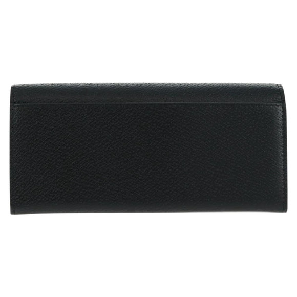 GUCCI Lange Geldbörse Leder Schwarz Silber 322104 Auth 164075V
