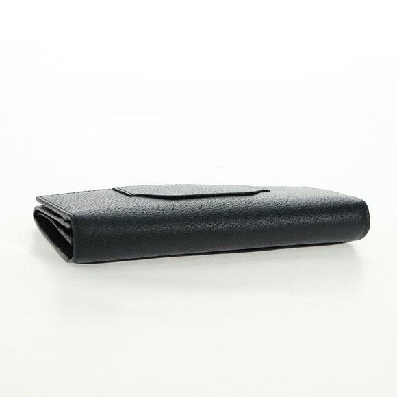 GUCCI Lange Geldbörse Leder Schwarz Silber 322104 Auth 164075V