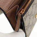 GUCCI GG Supreme Langbörse PVC Beige Gold 598587 Auth 164076V-9