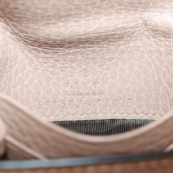 GUCCI GG Supreme Langbörse PVC Beige Gold 598587 Auth 164076V