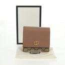 GUCCI GG Supreme Langbörse PVC Beige Gold 598587 Auth 164076V-12