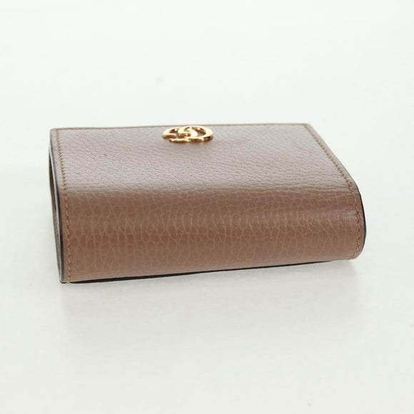 GUCCI GG Supreme Langbörse PVC Beige Gold 598587 Auth 164076V