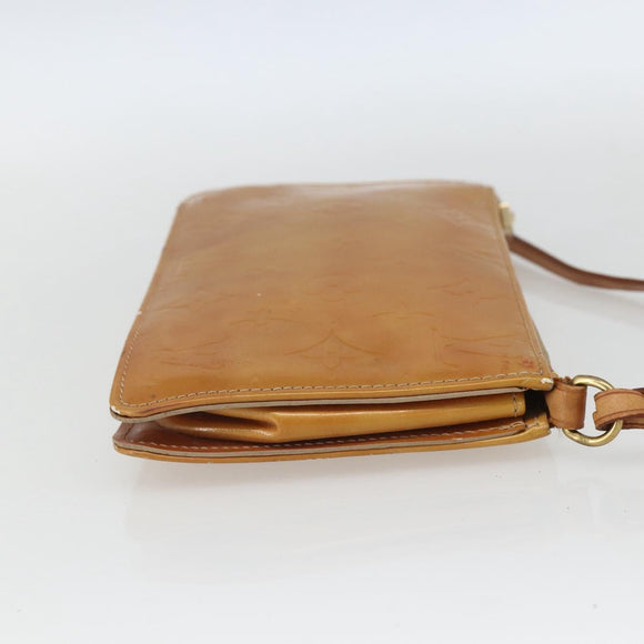 LOUIS VUITTON Monogram Vernis Lexington Accessory Pouch Beige M91010 Auth 164080