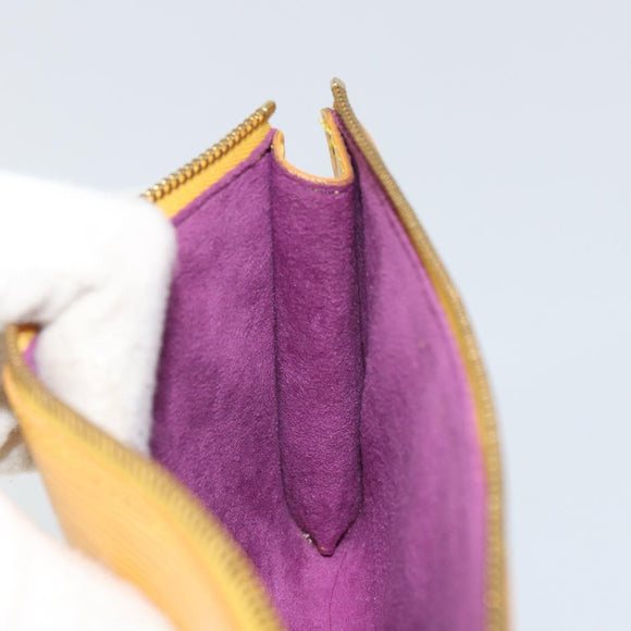 LOUIS VUITTON Epi Pochette Accessoires Pouch Yellow M52949 LV Auth 164082