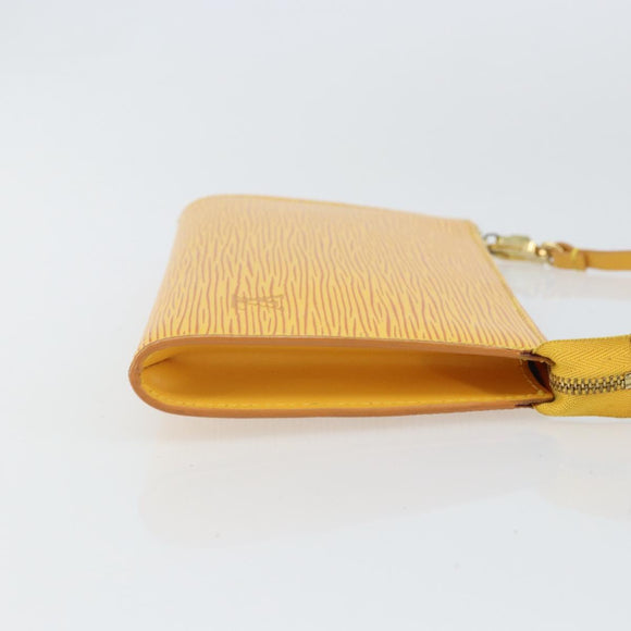 LOUIS VUITTON Epi Pochette Accessoires Pouch Yellow M52949 LV Auth 164082