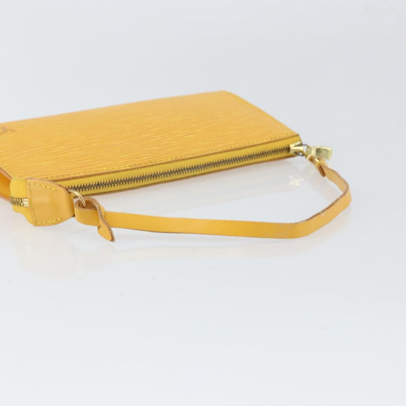 LOUIS VUITTON Epi Pochette Accessoires Pouch Yellow M52949 LV Auth 164082