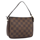 LOUIS VUITTON Damier Ebene Trousse Makeup Pouch N51982 LV Auth 164083A-1