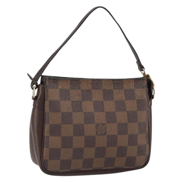LOUIS VUITTON Damier Ebene Trousse Makeup Pouch N51982 LV Auth 164083A