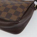 LOUIS VUITTON Damier Ebene Trousse Makeup Pouch N51982 LV Auth 164083A-16