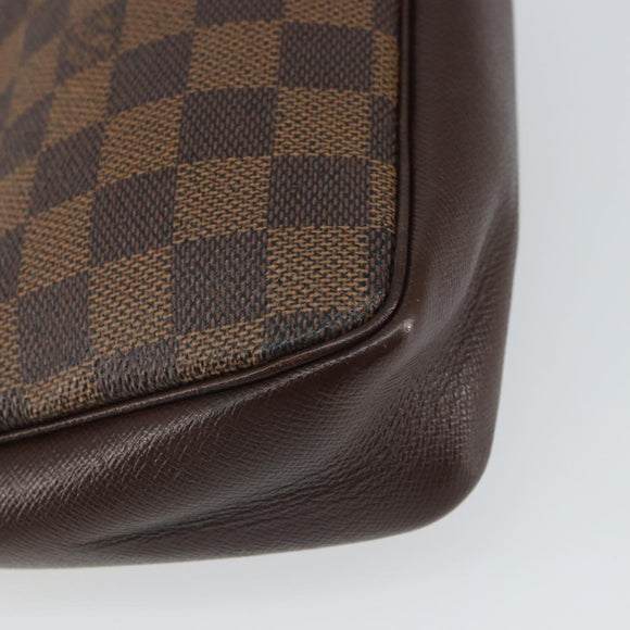 LOUIS VUITTON Damier Ebene Trousse Makeup Pouch N51982 LV Auth 164083A