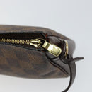 LOUIS VUITTON Damier Ebene Trousse Makeup Pouch N51982 LV Auth 164083A-10
