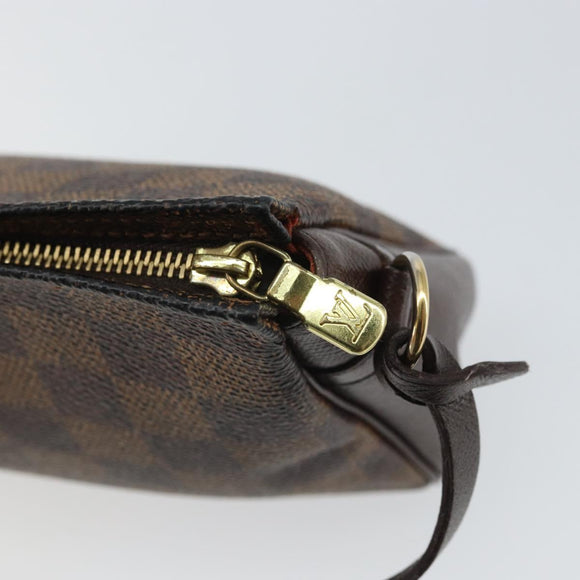 LOUIS VUITTON Damier Ebene Trousse Makeup Pouch N51982 LV Auth 164083A