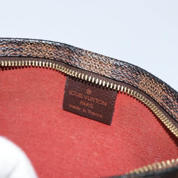 LOUIS VUITTON Damier Ebene Trousse Makeup Pouch N51982 LV Auth 164083A