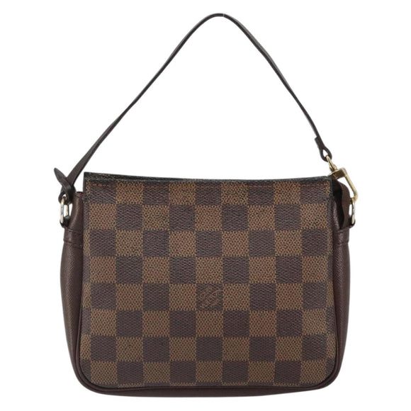 LOUIS VUITTON Damier Ebene Trousse Makeup Pouch N51982 LV Auth 164083A