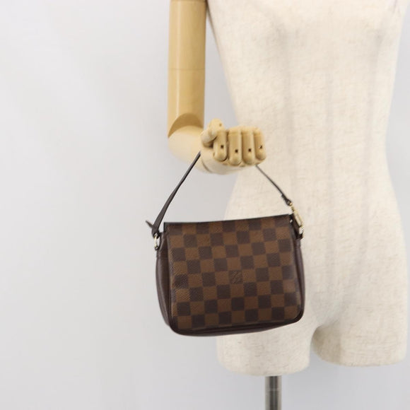 LOUIS VUITTON Damier Ebene Trousse Makeup Pouch N51982 LV Auth 164083A