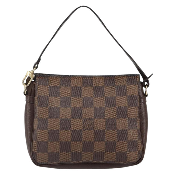 LOUIS VUITTON Damier Ebene Trousse Makeup Pouch N51982 LV Auth 164083A