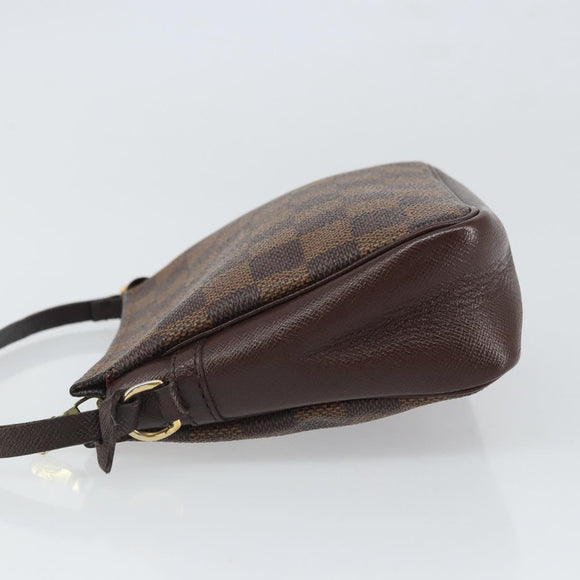 LOUIS VUITTON Damier Ebene Trousse Makeup Pouch N51982 LV Auth 164083A