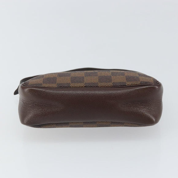 LOUIS VUITTON Damier Ebene Trousse Makeup Pouch N51982 LV Auth 164083A