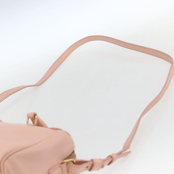 SAINT LAURENT Baby Duffel Hand Bag Leather Pink Gold 330958 Auth 164086V