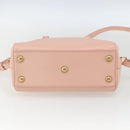SAINT LAURENT Baby Duffel Hand Bag Leather Pink Gold 330958 Auth 164086V-5