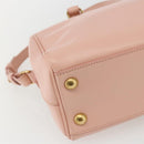 SAINT LAURENT Baby Duffel Hand Bag Leather Pink Gold 330958 Auth 164086V-15