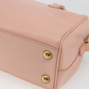 SAINT LAURENT Baby Duffel Hand Bag Leather Pink Gold 330958 Auth 164086V-16